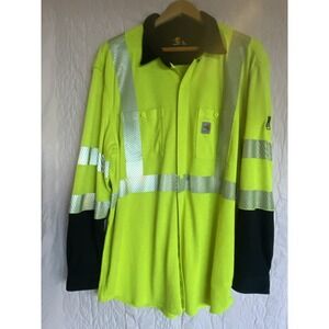 Carhartt Flame-Resistant Yellow High Visibility Reflective Hybrid Long Sleeve XL